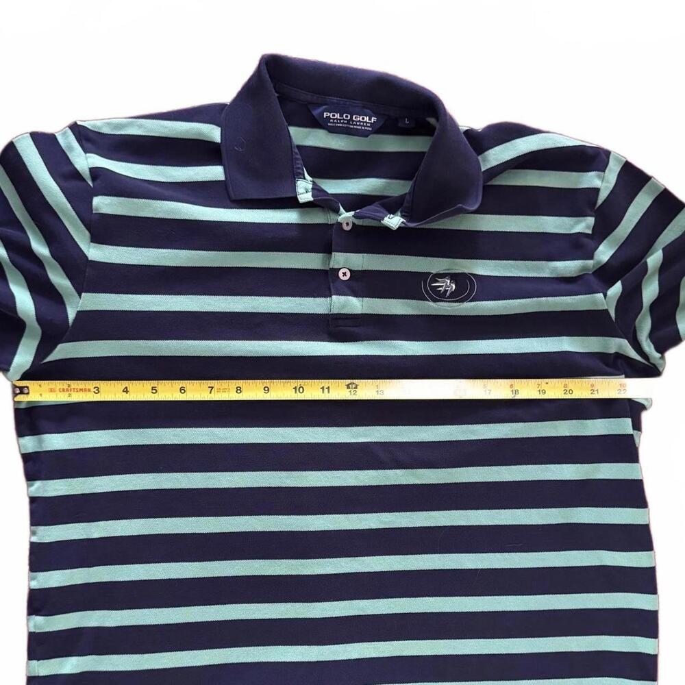 Polo Golf Ralph Lauren Shirt Men's L Pima Cotton Castle Pines Striped Vintage‎ - Picture 7 of 8
